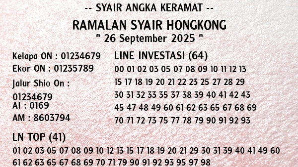 Prediksi Hongkong