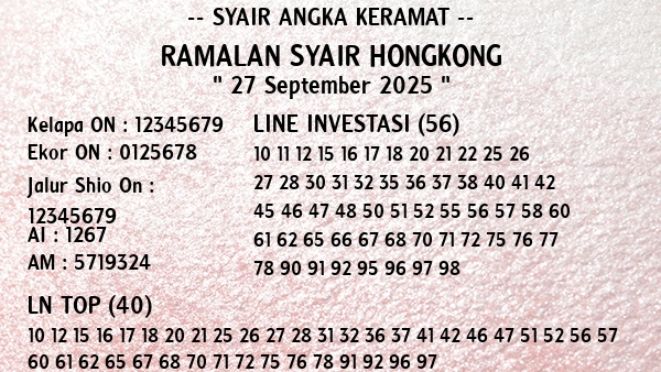 Prediksi Hongkong