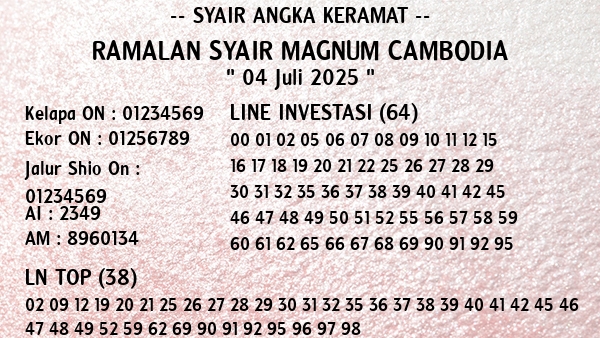 Prediksi Magnum Cambodia