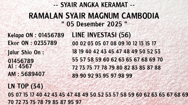 Prediksi Magnum Cambodia