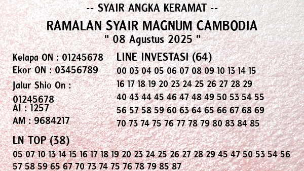 Prediksi Magnum Cambodia