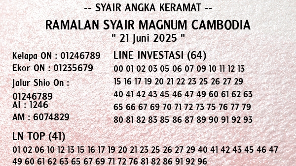 Prediksi Magnum Cambodia
