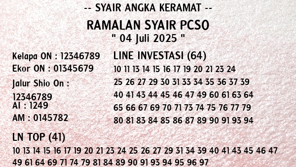 Prediksi Pcso