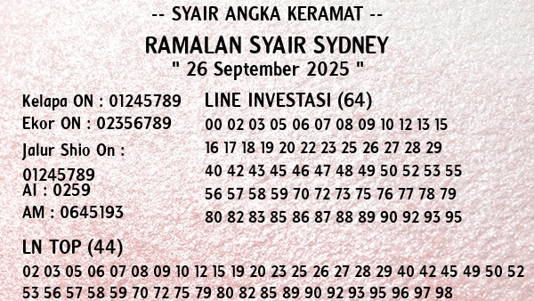 Prediksi Sydney