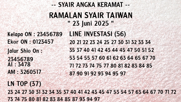 Prediksi Taiwan
